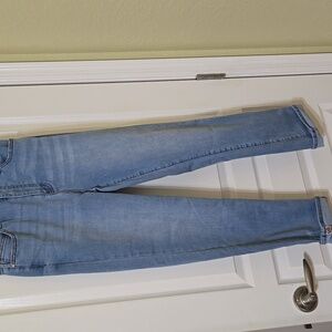 Matilda Jane Blue Denim Fabric, SZ 6, Stretchy, Very Soft. Can roll Cuff Or Not.